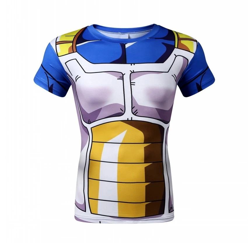 Новая футболка с принтом Dragon Ball Goku Vegeta Мужская 3d топы для фитнеса ball z футболки
