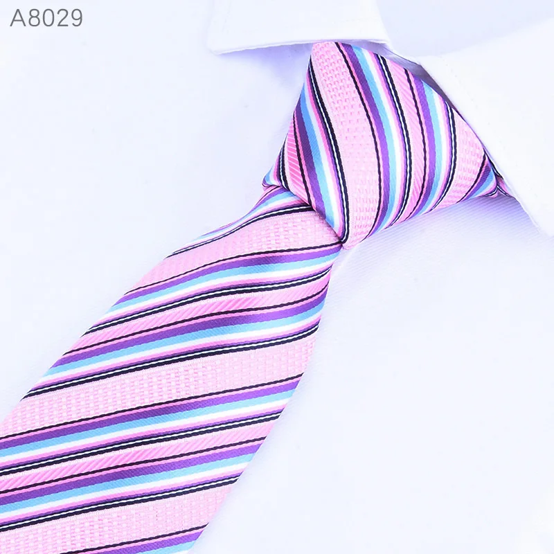 Мужские галстуки, галстук, 8 см, Классические мужские галстуки, Vestidos, деловые, официальные, свадебные, красные галстуки, в полоску, на шею, галстук, черная рубашка, платье, аксессуары, подарок - Цвет: A8029