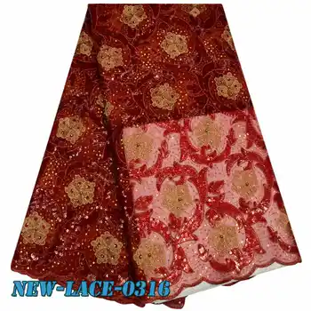 

Nigerian Lace Fabrics High Quality Double Organza Sequin lace wedding dress Embroidery African Organza Dresses DM005