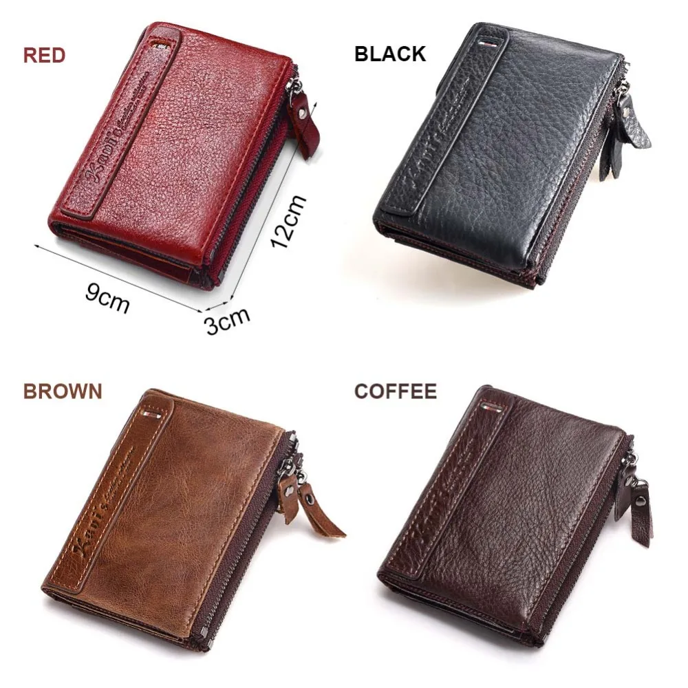 KAVIS 100% Genuine Leather Vintage Small Women Wallets Female Womens Wallet Zipper Design With Coin Purse Pockets Mini Walet KAVIS 100% Genuine Leather Vintage Small Women Wallets Female Womens Wallet Zipper Design With Coin Purse Pockets Mini Walet