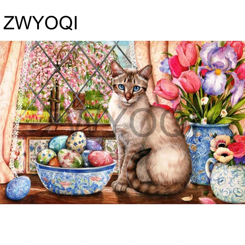 Coloured-Eggs-And-Cat-Resin-Diamond-Painting-embroidery-Mosaic-Craft-Cross-Stitch-DIY-Needlework-2018-new