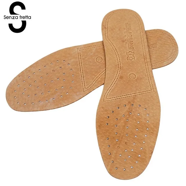 

Senza Fretta 1Pair Shoes Insoles Women Men Faux Leather Shoe Inserts Flat Arch Pads High Quality Breathable Shoe Insole Comfort