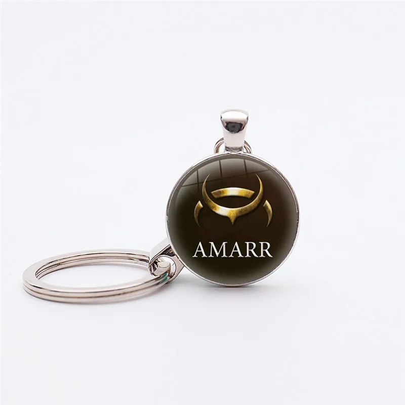 

Trendy Style Hot Games EVE Online pendant keychains Keychain Handmade Pendant Key chains key rings Silver Plated Keychains