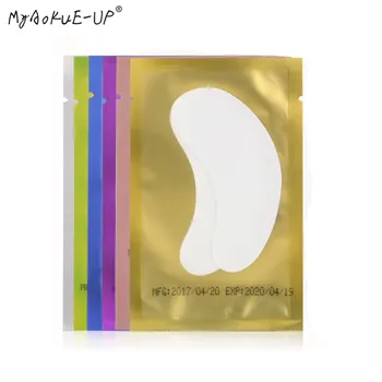 

New Arrival Boat Shape Eye Lashes Patches 100 Pairs Eyelash Extension Makeup Tools Mix Different Style Hydrogels Eyelashes Pads