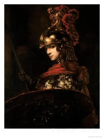 

Custom Portrait painting Pallas Athena Or Armoured Figure 65 by Rembrandt van Rijn oil on canvas Handmade High quality