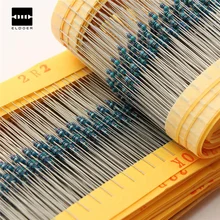 Отличный Профессиональный Металлический пленочный резистор 1% 1/8 Вт 0,125 Вт комплект 2425 шт. резистор кабельные наконечники в наборе для Ассорти экономичная упаковка