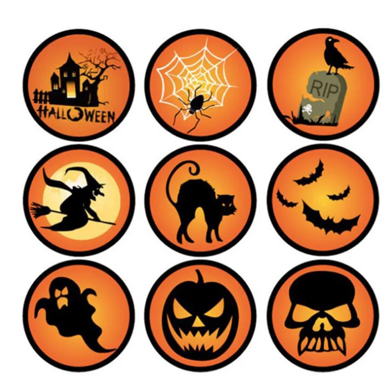 

90 Pcs/lot New Halloween Sticker Cookie Cake Candy Bag Labels Creative Paper Seal Stickers Halloween Party Supplies