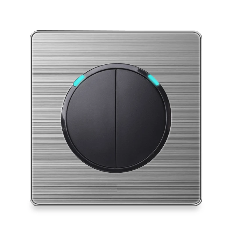 Wholesale Luxurious Wall Light Switch Random Click Push Button With LED