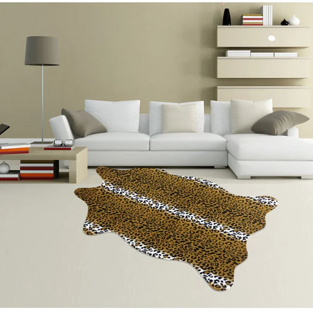 75*110cm Artificial animal fur carpet non slip carpet for living room