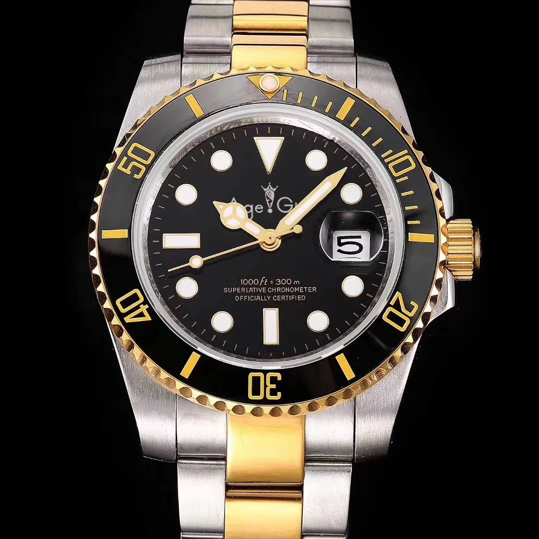 

Luxury Brand New Men Automatic Mechanical Watches Silver Gold Black Blue Stainless Steel Ceramic Sport Sapphire Watch Waterproof