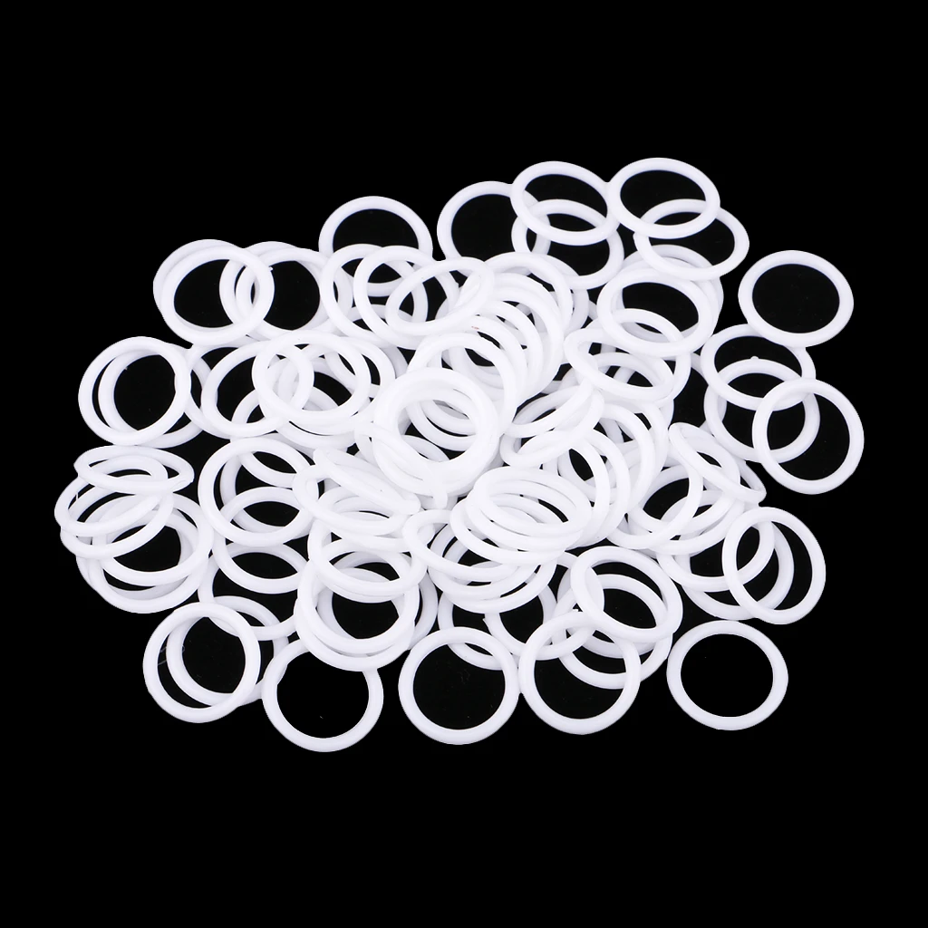 fityle 100pcs Nylon Lingerie Hardware Sewing Clip Hook Eye 15mm for Bra Strap Sewing Accessories