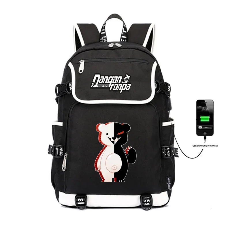 Японский рюкзак Danganronpa в стиле аниме с USB зарядкой школьные ранцы для подростков