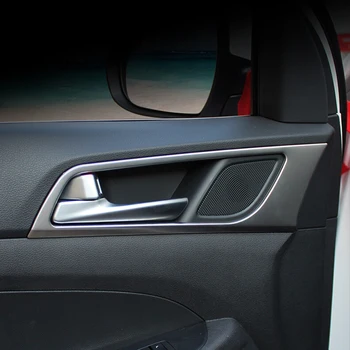 

For Hyundai Tucson 2015 16 17 18 2019 Stainless steel LHD Car inner door Bowl protector frame Cover Trim Car Styling accessories