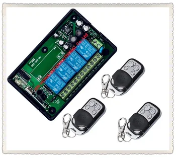 

315/433MHZ AC220V 4ch RF Wireless remote control Learning code remote control switches 220V remote switch 3 remote with battery