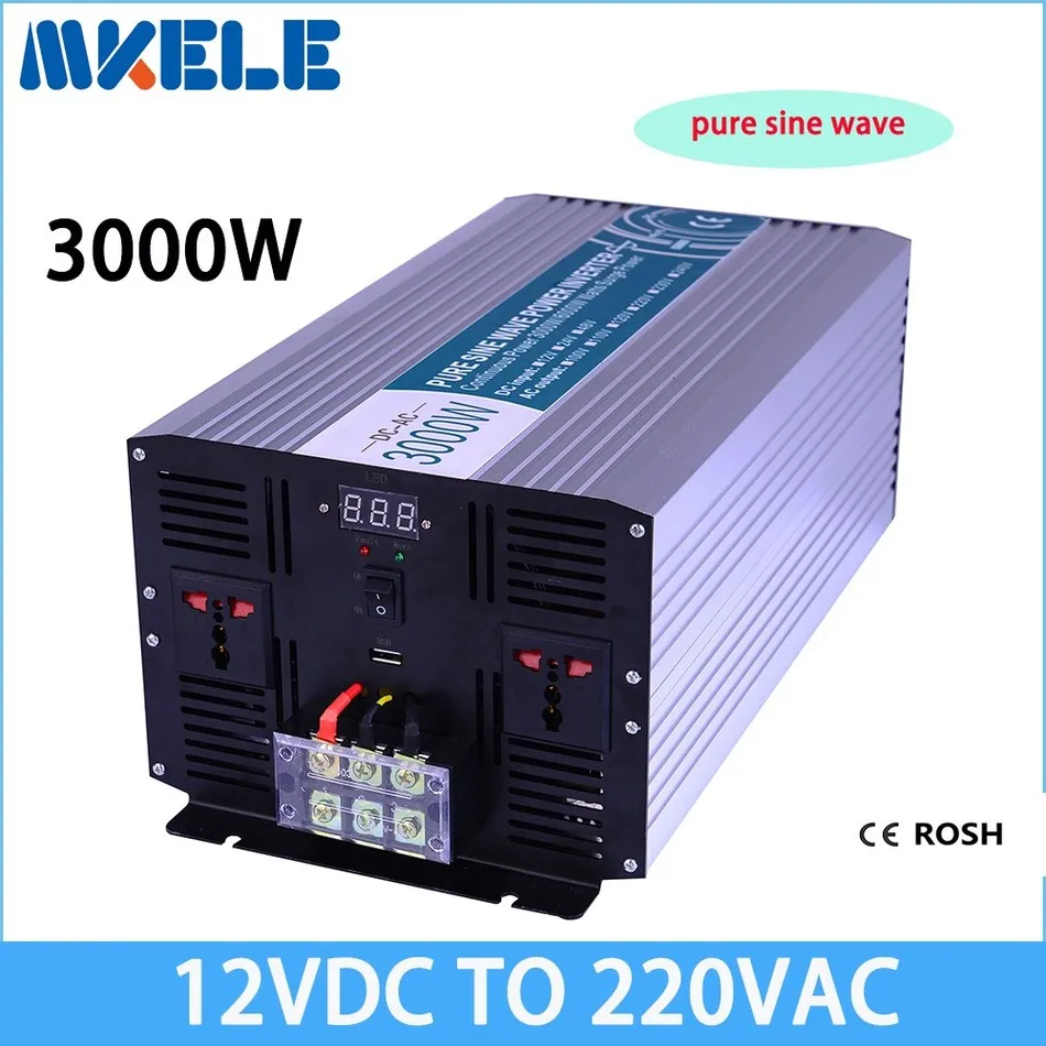 

MKP3000-122 off-grid pure sine wave inverter 12v to 220v 3000w solar inverter voltage converter solar inverter,LED Display