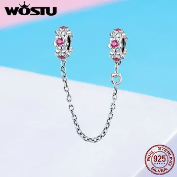 

WOSTU Fashion 925 Sterling Silver Fairy Garland Flower Beads Chain Charms Fit Bracelet Pendant For Women Jewelry Making BNC035