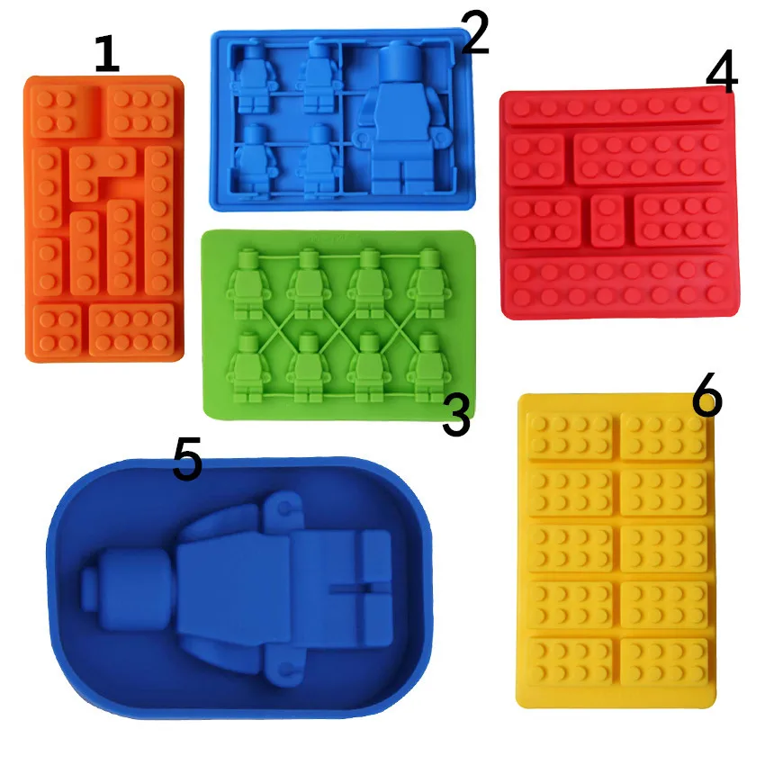 New 3D Lego Building Blocks Silicone Mold Fondant Cookie Soap Baking Mould DIY