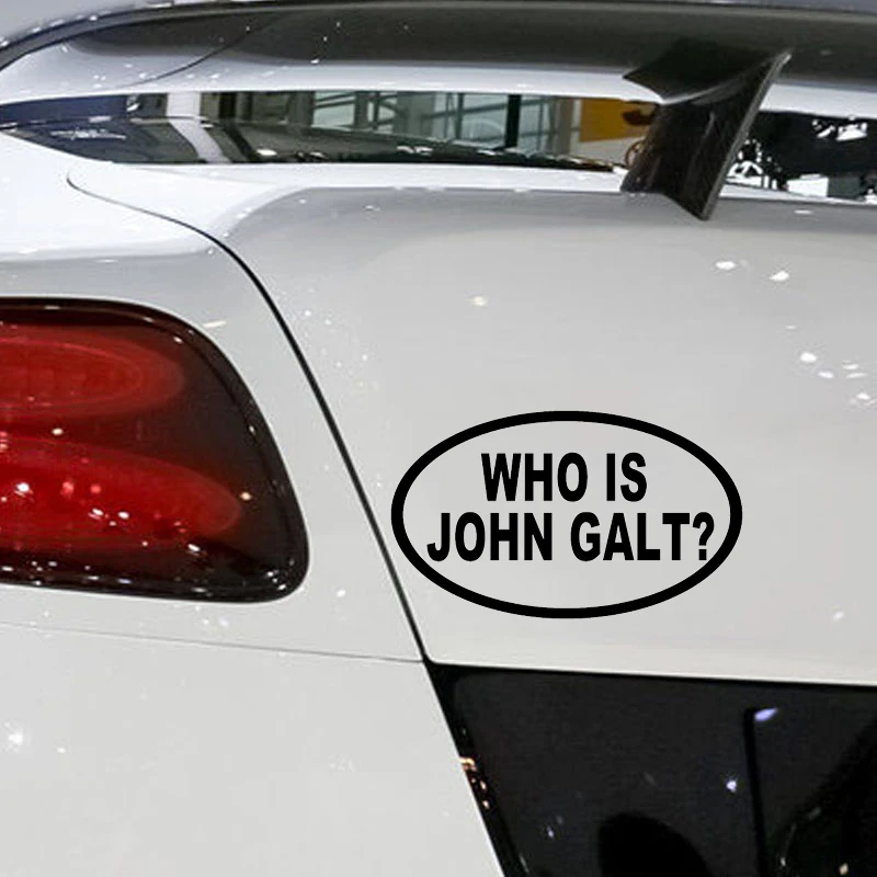 Стайлинг автомобиля 15 см x 10 кто Джон Галт? Автомобильный Стикеры для грузовик
