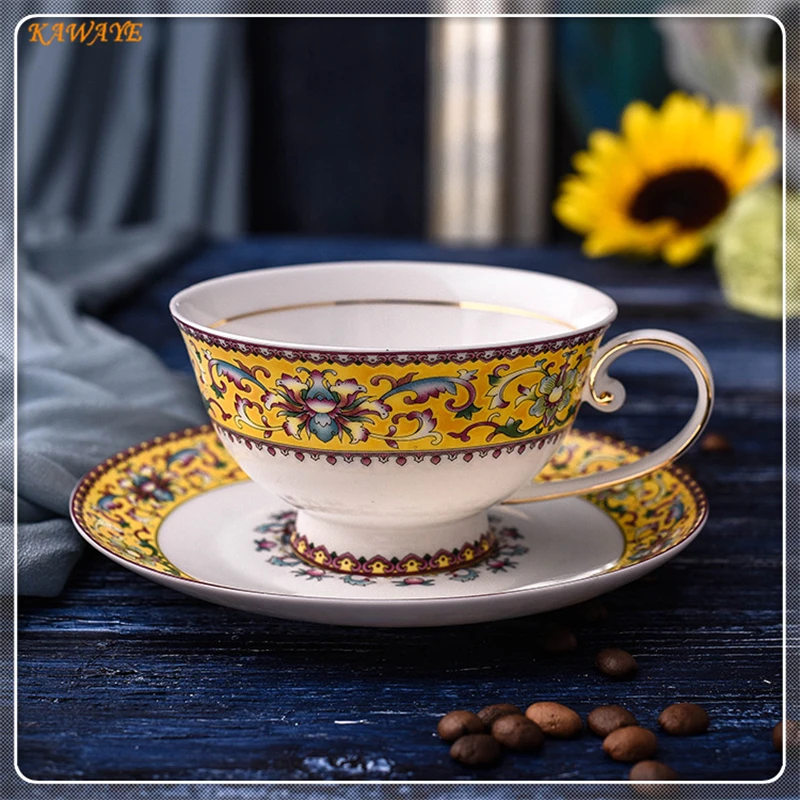 1 комплект молоко Кофе чашки комплект Европейский Личность Кофе Чай чашка с блюдцем день Чай чашки и блюдца 5ZDZ475