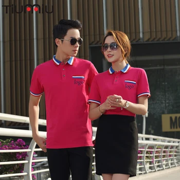 

Men Women Work Polo Shirt Business Housekeeping Casual Shirt Company Event Hotel Caffee Shop Uniform Wholesale Logo Custom