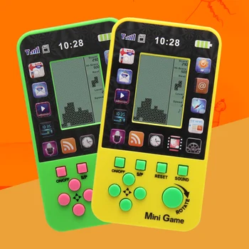 

2pcs Free Shipping Kids Console For Children Toy Retro Built-in 23 Games Tetris Game Console Classic Intellectual Toys Console