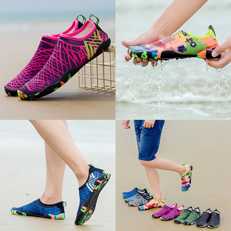 

Unisex Sneakers Water Shoes Men Woman Barefoot Outdoor Beach Sandals Upstream Aqua Shoes Quick Dry River Sea Diving Swimming Map
