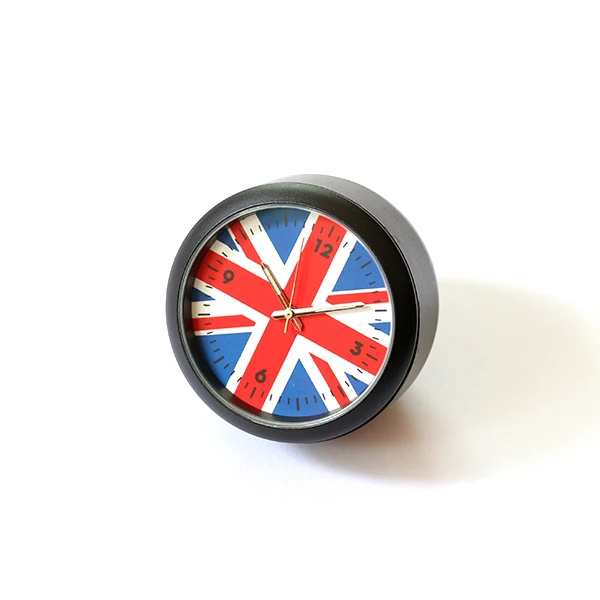 Флаг Великобритании автомобильные подушки с принтом флага Великобритании "Юнион Джек автомобильные часы приборной панели Декор Аксессуары для MINI Cooper R50 R52 R53 R55 R56 R57 R58 R59 R60 R61 F54 F55 F56 F60 - Название цвета: UK Flag Style Clock