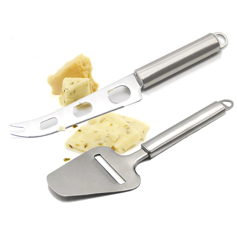 Stainless Steel Cheese Slicer Cheese Knife Cutter Cake Pizza Cutter Graters for Hard Soft Cheese Kitchen Cooking Accessories (2)