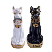 

Vintage Mini Resin Egyptian Mau Egypt Cat Statue Hand Carved Collectible Figurines Home Decor Ornaments G30