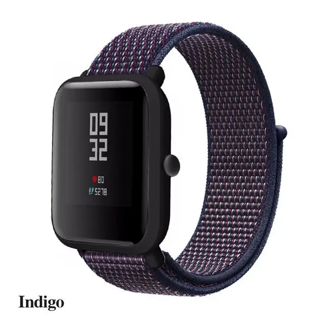 Нейлоновый тканый ремешок для Xiaomi Amazfit ремешок Bip ремешок для часов Huami Amazfit Bip BIT PACE Lite Молодежные умные часы браслет - Цвет: Белый