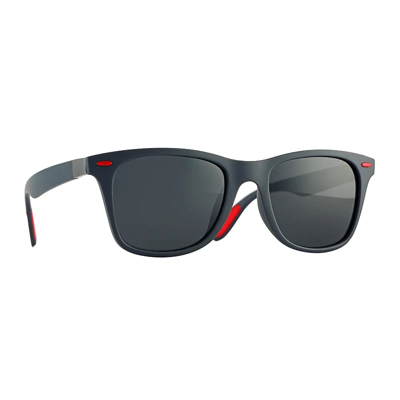JAXIN классические Поляризованные Квадратные Солнцезащитные очки для мужчин ретро дикие черные солнцезащитные очки Ms. Бренд Дизайн Путешествия вождения очки UV400 okulary - Цвет линз: Серый