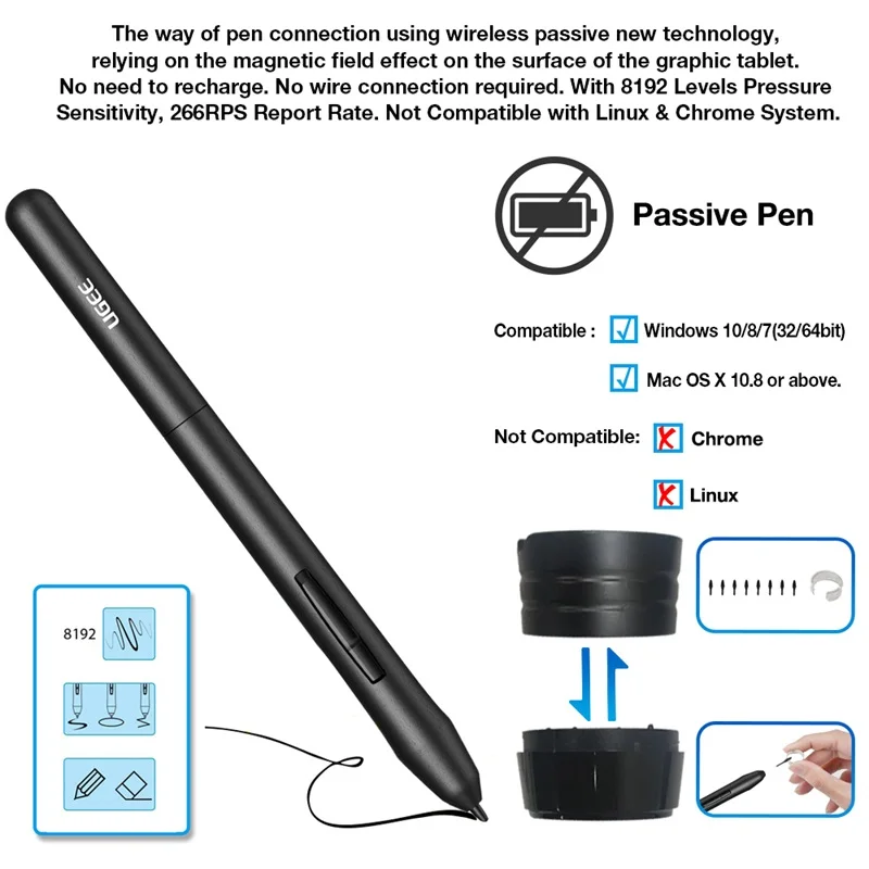 Featured image of post Ugee M708 Pen 10 6 large active area 5080lpi high resolution 230rps report rate 2048 levels pen pressure sensitivity will offer you excellent digital creating experience