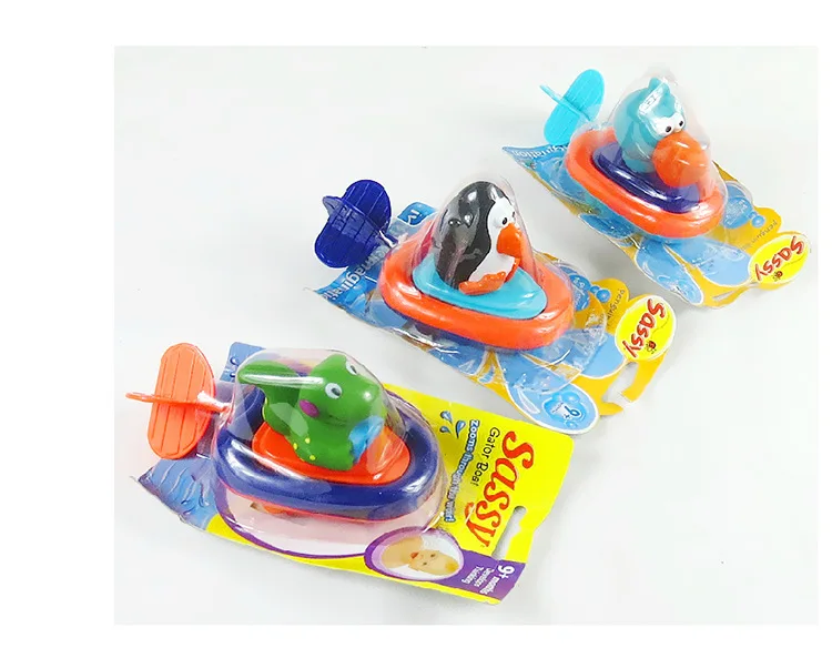 Детская игрушка для купания в виде лодки с животными, детские игрушки для игры в воду