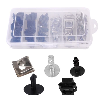 

DWCX 60x Car Engine Protection Pan Hardware Kit Pin Clip Nut 4A0805121A 8D0805960 8D0805121B A 21515 For Audi A4 A6 VW Passat