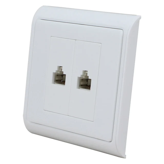New two CAT 6 socket panel Category 6 cable wall socket in