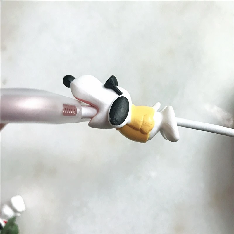 Прекрасный укус мультфильм кабель протектор для iPhone 6 7 8 pin X XS Max iPod Универсальный шнур Защитная крышка usb зарядный кабель Winder
