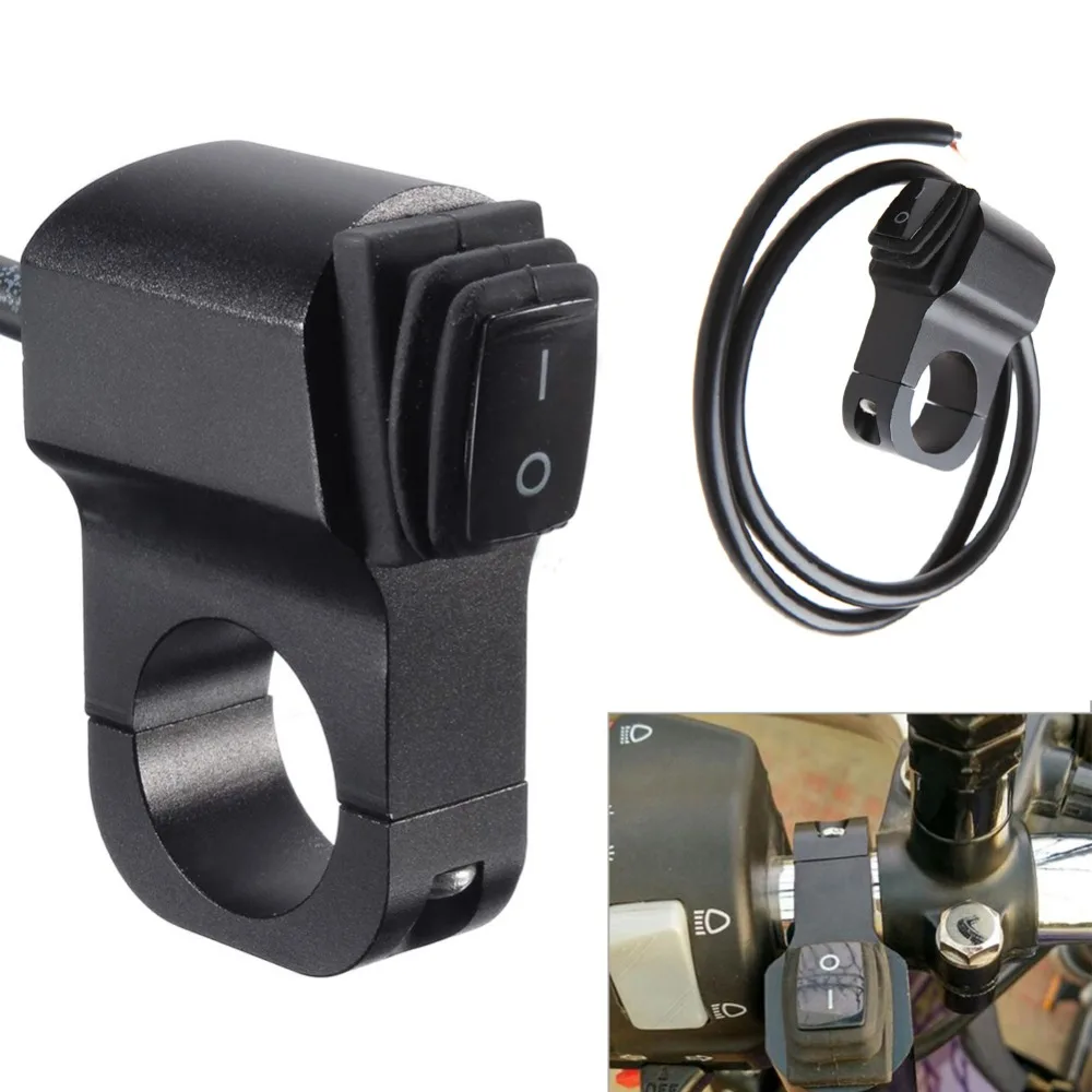 

7/8 Waterproof Motorcycle Handlebar Turn Signal Indicator ON OFF Switch 12V qiang