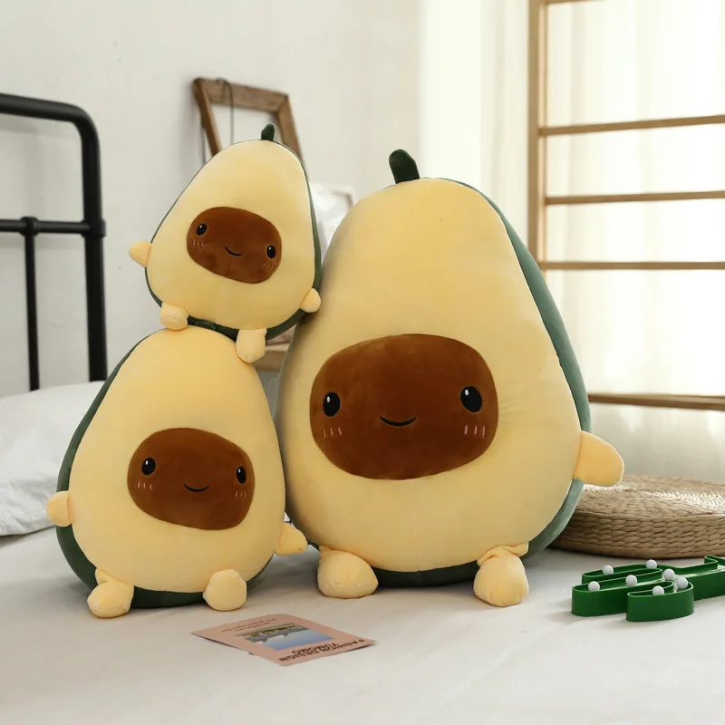 Авокадо Фрукты плюшевые игрушечные растения Kawaii мультфильм милые мягкие куклы