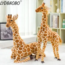 LYDBAOBO 1PC Super Giant Simulation Giraffe Plush Stuffed Toy Soft Deer Animal Home Accessories Cute Giraffe Doll Children Gifts