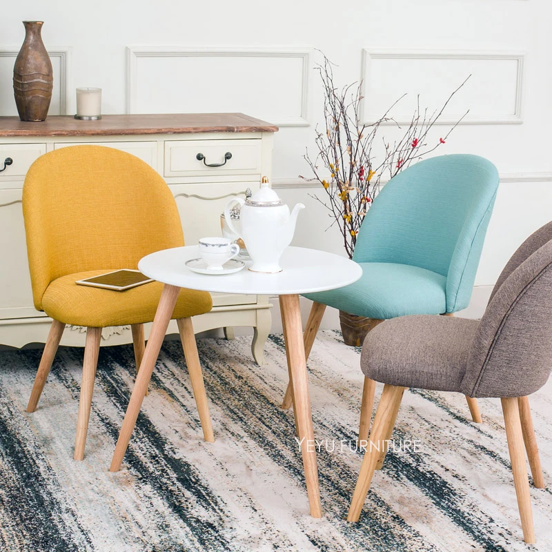 Современный дизайн твердый деревянный обивка мягкий чехол мягкий разноцветный стул, модный стиль лофт кафе подушка для отдыха стул 1 шт