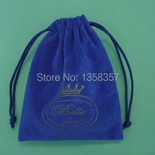 Маленький синий бархатный ювелирный мешочек Бархатный подарок бархатный шнурок мешочек для украшений туалетный мешок