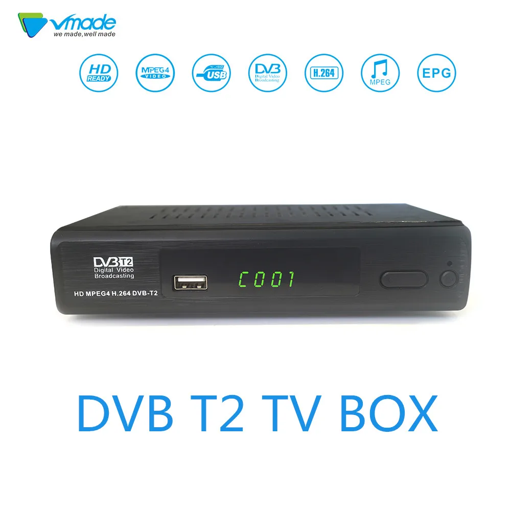 Vmade New TV Receiver Equipment DVB T2 M2 full HD Digital Terrestrial receiver Flash32M USB 2.0 Support MPEG2/4 H.264 DVB TV BOX