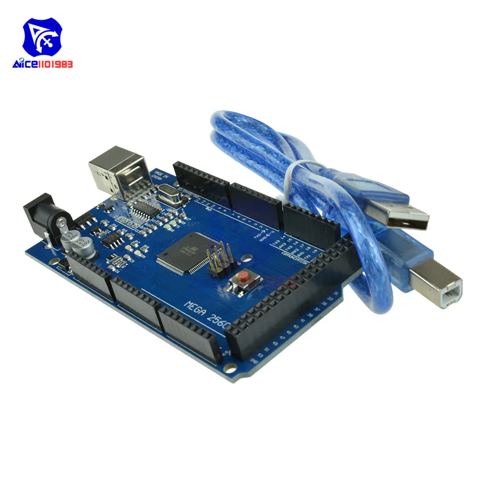 Мега 2560 R3 Mega2560 REV3 Atmega2560-16AU CH340G драйвер платы модуль 5V 16 МГц 256KB памяти с Тип usb B кабель для Arduino