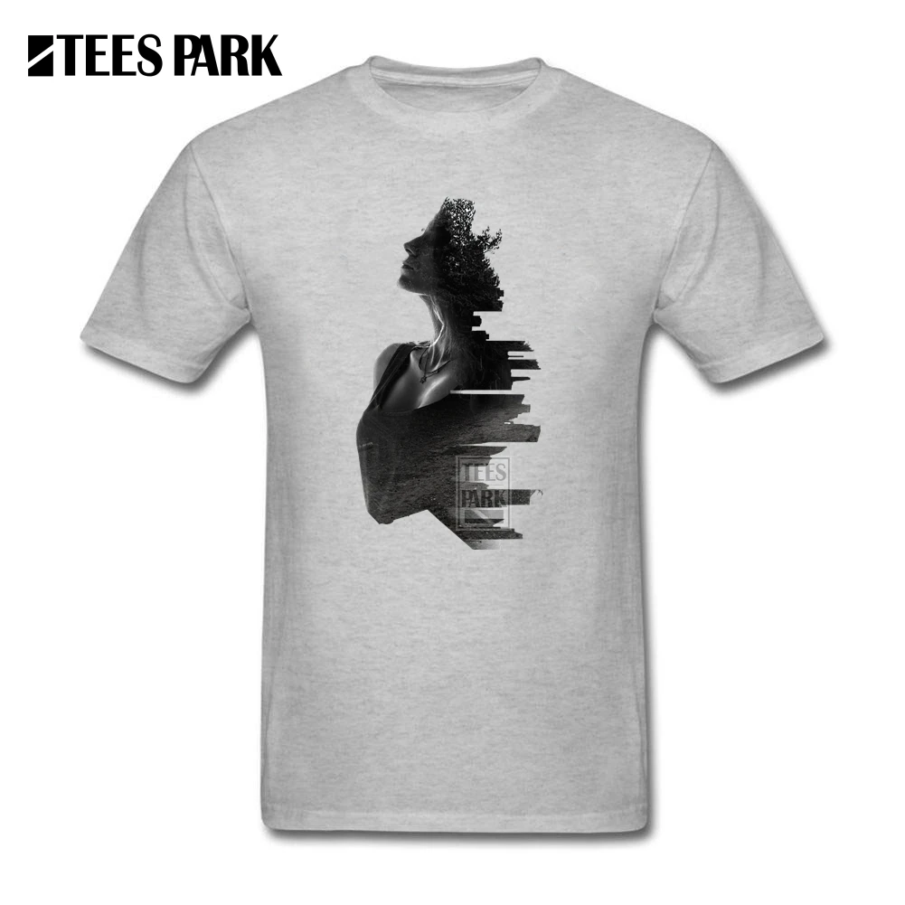 Abstract Works Funky T Shirt Art Portrait Man Slim Fit Short Sleeved T