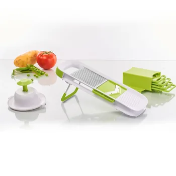

5 In 1 Multi-function Vegetable Fruit Cutter Plastic Stainless Steel Blades Adjustable Carrot Onion Peeler Grater Slicer TN99