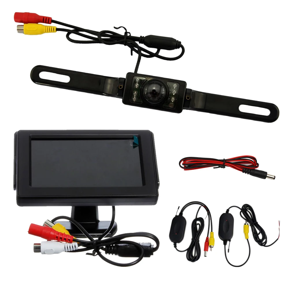 18 автомобильный радиоприемник 2.4g Беспроводная 2ch видео 4 3 &quotСкладная Tft Lcd