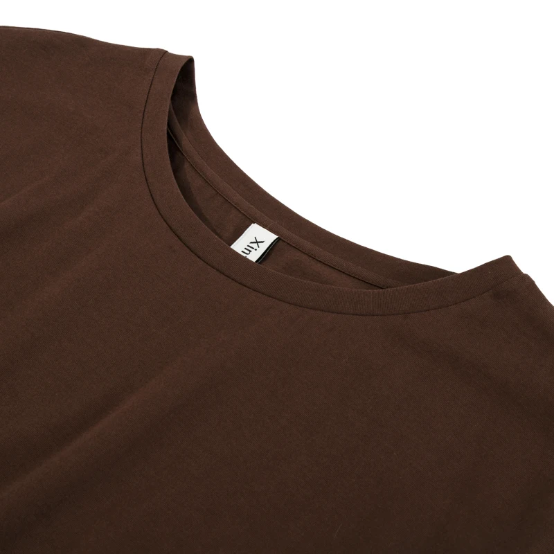 100% cotton Loose Casual Summer Short Sleeve Female T shirt Women Asymmetric O-neck Tee Tops M30326 6