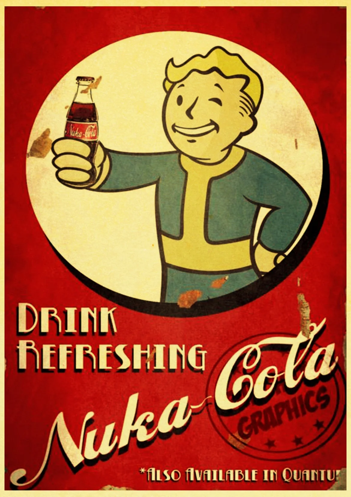 Винтажный бумажный постер Fallout 234 Nuka Cola настенная живопись украшение для дома 42x30
