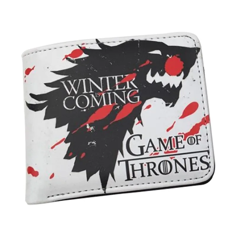 

Game of thrones short money wallet lupus head logo PU leather wallet card bag