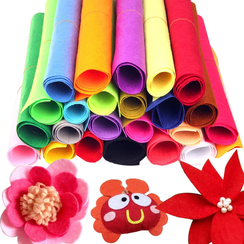 50x40cm Large 1Pcs Non-Woven Felt Fabric Polyester Cloth Felts DIY Kindergarten Supplies For Sewing Dolls Crafts Accessories | Дом и сад